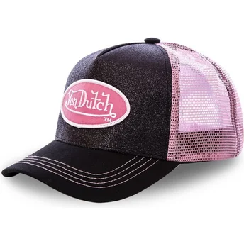 czarna-i-rozowa-czapka-trucker-flak-bla-marki-von-dutch