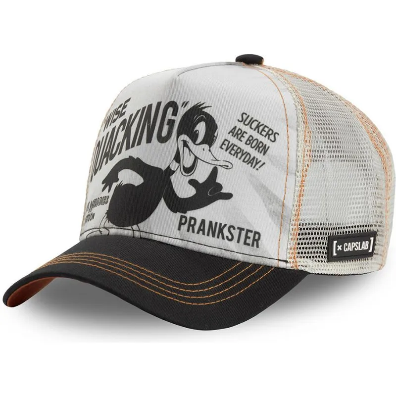 kepure-islenkta-balta-snapback-loo-duc1-daffy-duck-looney-tunes-capslab