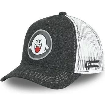 Capslab Ghost Boo POW2 Super Mario Bros. Black Trucker Hat