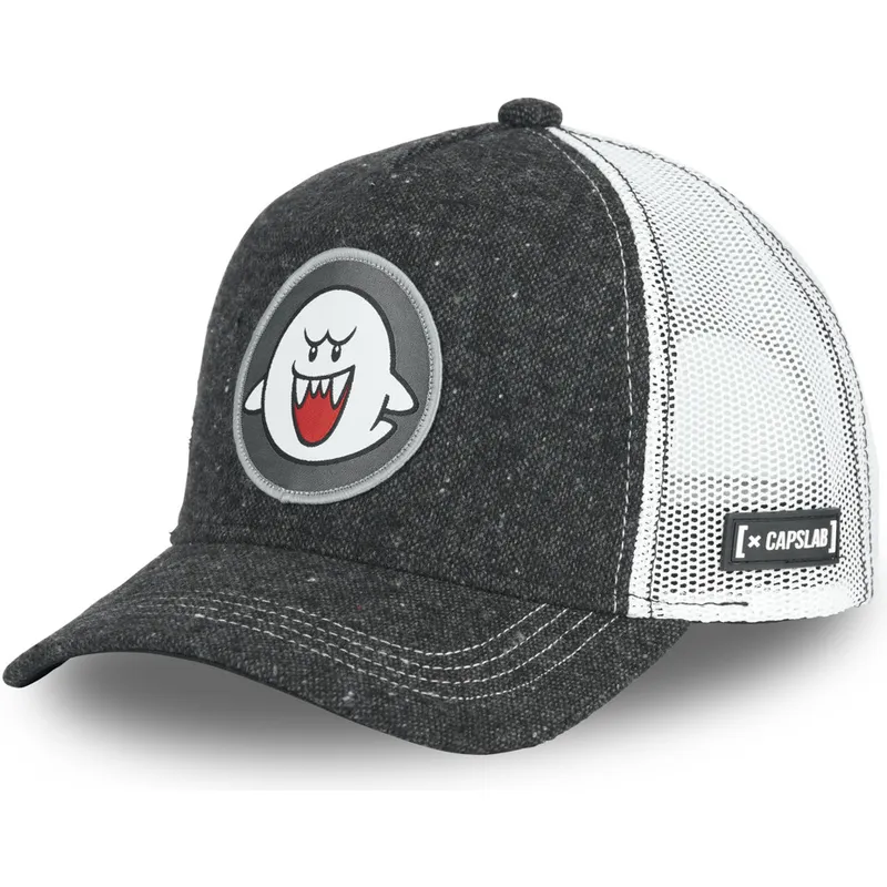 kepure-islenkta-juoda-snapback-pow2-bros-boo-super-mario-bros-capslab