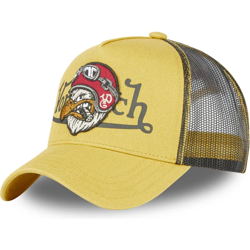 kepure-islenkta-geltona-snapback-bird-m-von-dutch