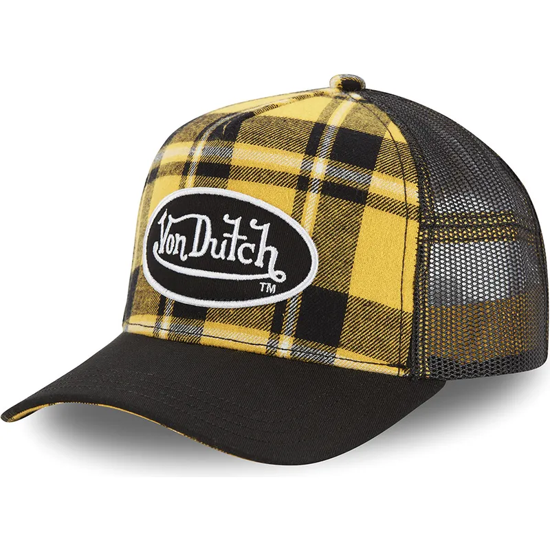 czapka-trucker-zolta-w-krate-car-a2-od-von-dutch