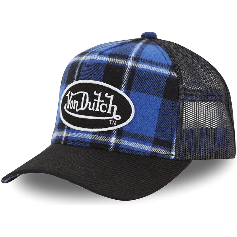 kepure-islenkta-melyna-snapback-a-cuadros-car-a3-von-dutch