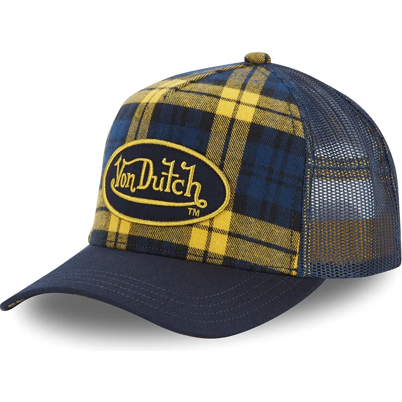 czapka-trucker-w-zolto-niebieska-krate-car-a4-od-von-dutch