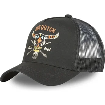 kepure-islenkta-juoda-snapback-west-ride-free-nr-von-dutch
