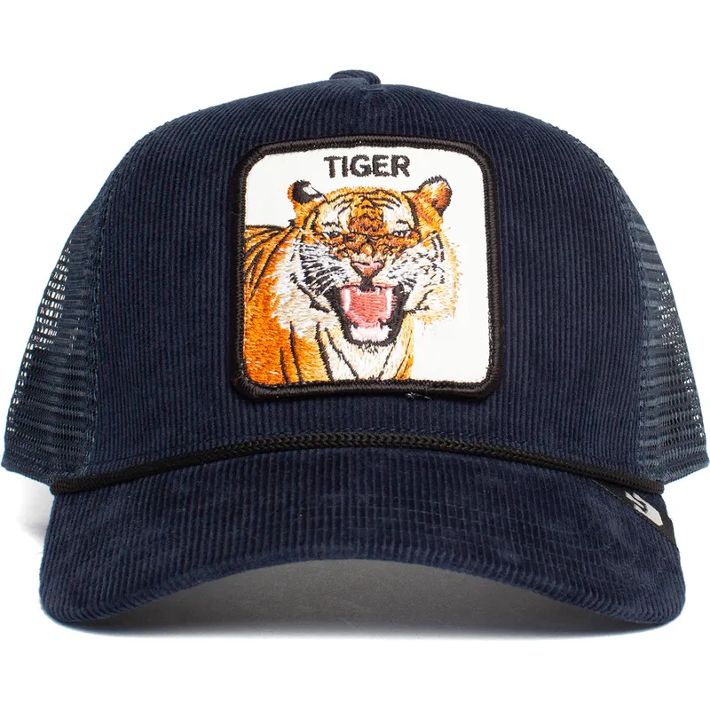 kepure-islenkta-tamsiai-melyna-snapback-tiger-rage-the-farm-goorin-bros