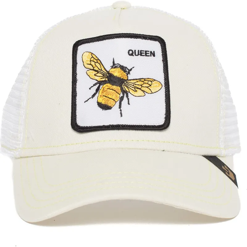 kepure-islenkta-vilkikas-balta-snapback-abeja-queen-bee-the-farm-de-goorin-bros