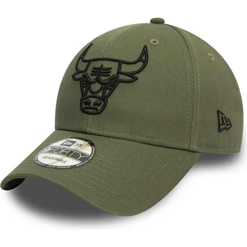 kepure-islenkta-zalia-reguliuojamas-9forty-league-essential-chicago-bulls-nba-new-era