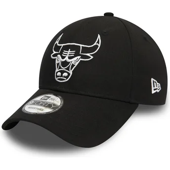 Kepurė išlenkta juoda reguliuojama juostelė 9FORTY League Essential Chicago Bulls NBA New Era