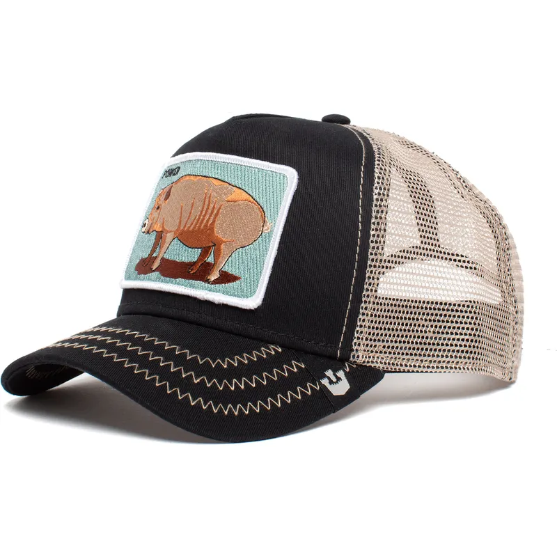 czarna-czapka-trucker-z-wieprzem-porker-bacon-bacon-the-farm-od-goorin-bros