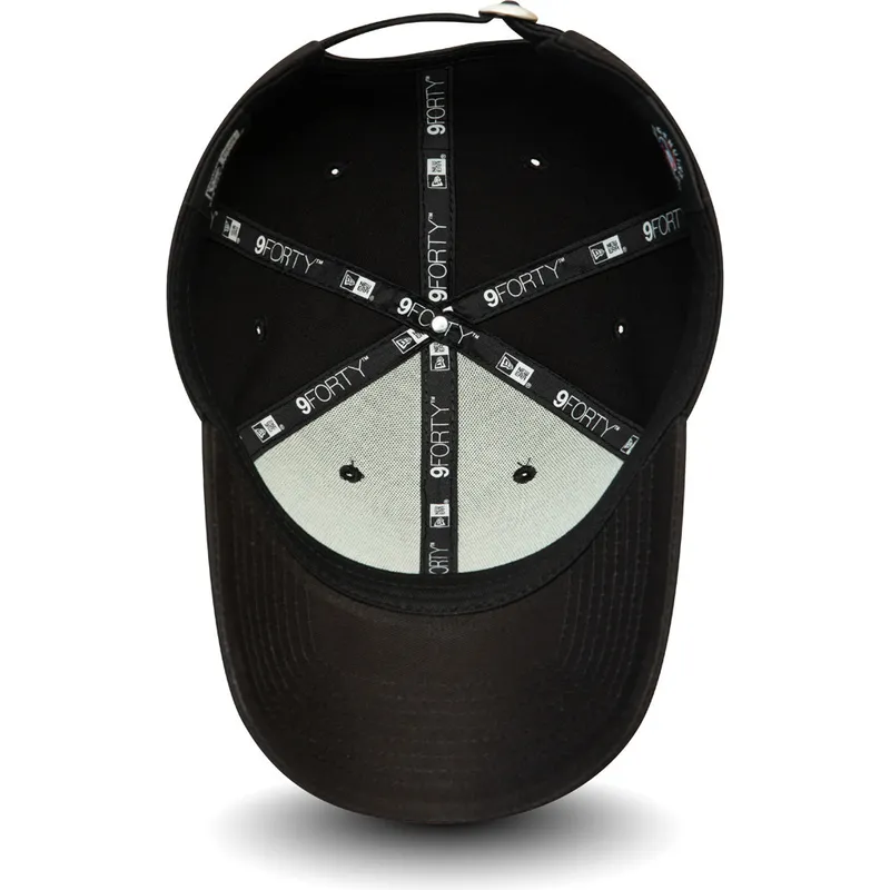 kepure-islenkta-juoda-reguliuojamas-rosa-9forty-league-essential-los-angeles-dodgers-mlb-new-era