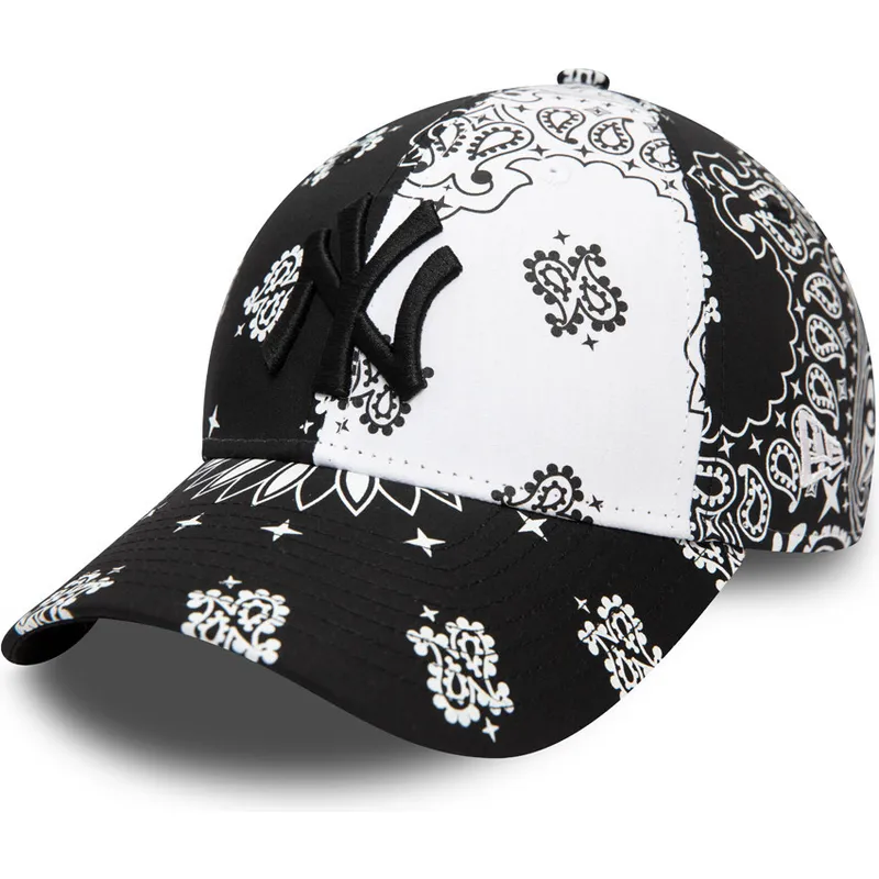 kepure-islenkta-juoda-reguliuojamas-9forty-paisley-print-new-york-yankees-mlb-new-era