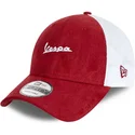 czerwona-czapka-trucker-suede-a-frame-vespa-piaggio-od-new-era