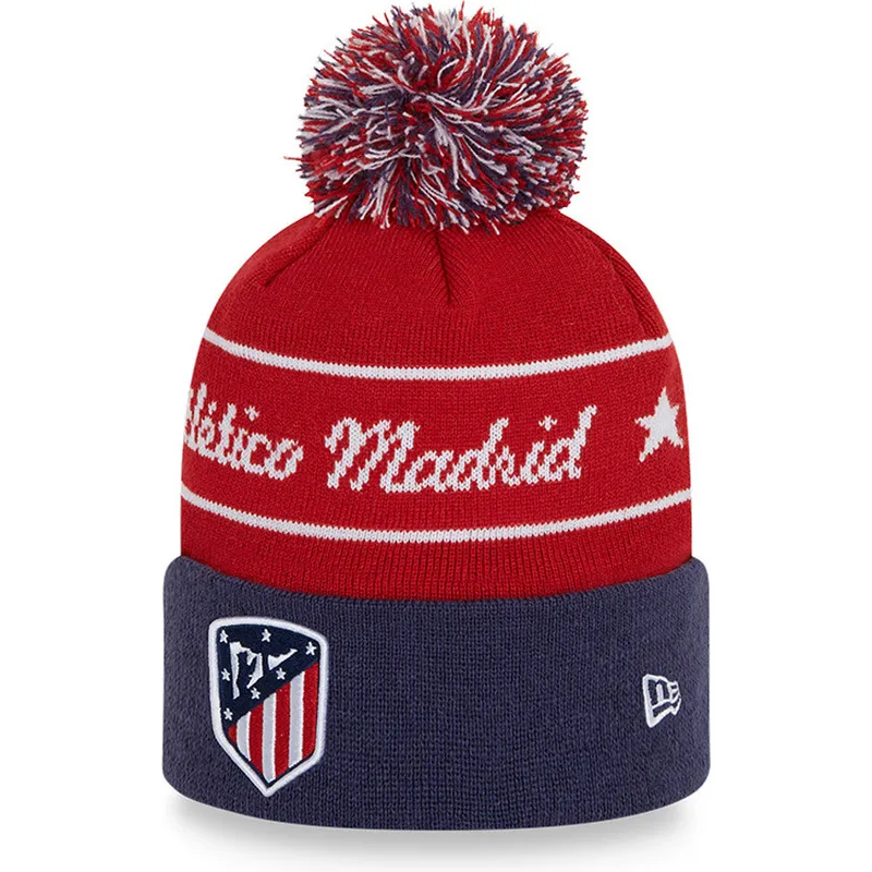 kepure-su-bumbulu-raudona-bobble-knit-atletico-atletico-de-madrid-lfp-new-era