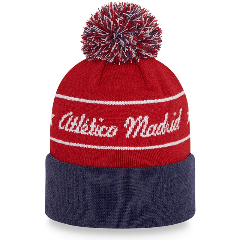 kepure-su-bumbulu-raudona-bobble-knit-atletico-atletico-de-madrid-lfp-new-era