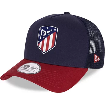 New Era Rubber Logo A Frame Atlético Madrid LFP Blue and Red Trucker Hat