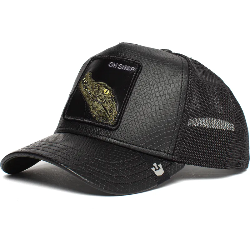 kepure-islenkta-juoda-snapback-oh-snap-leaping-lizards-the-farm-goorin-bros