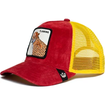 czapka-trucker-czerwono-zolta-leopard-flaming-hot-cheetah-the-farm-goorin-bros