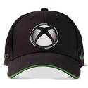 difuzed-curved-brim-xbox-white-dots-symbol-microsoft-black-adjustable-cap