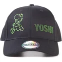 difuzed-curved-brim-yoshi-dots-super-mario-bros-black-adjustable-cap