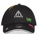 czarna-zakrzywiona-czapka-regulowana-dla-dzieci-insygnia-smierci-wizards-unite-harry-potter-od-difuzed