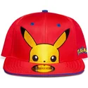 kepure-plokscia-raudona-snapback-vaikams-difuzed