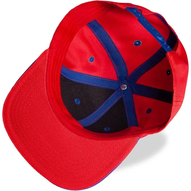 kepure-plokscia-raudona-snapback-vaikams-difuzed