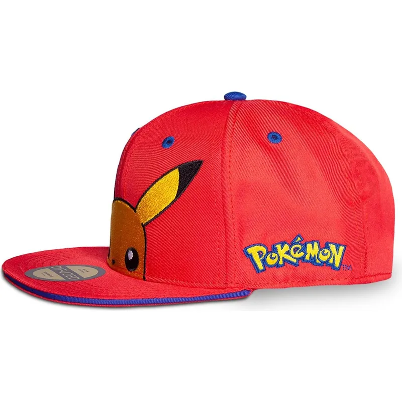 kepure-plokscia-raudona-snapback-vaikams-difuzed