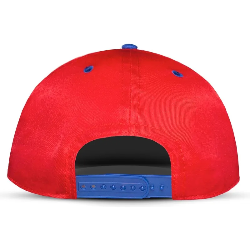 kepure-plokscia-raudona-snapback-vaikams-difuzed