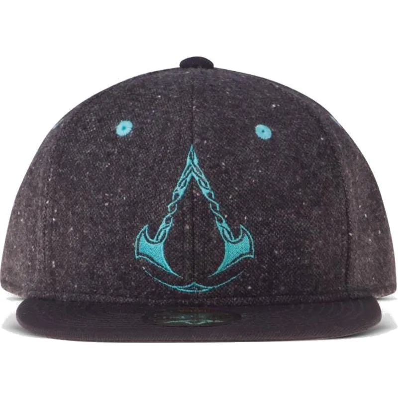 kepure-plokscia-juoda-snapback-valhalla-difuzed