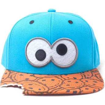 niebiesko-brazowa-czapka-z-daszkiem-typu-snapback-z-ulicy-sezamkowej-z-ciasteczkowym-potworem-cookie-bite-od-difuzed