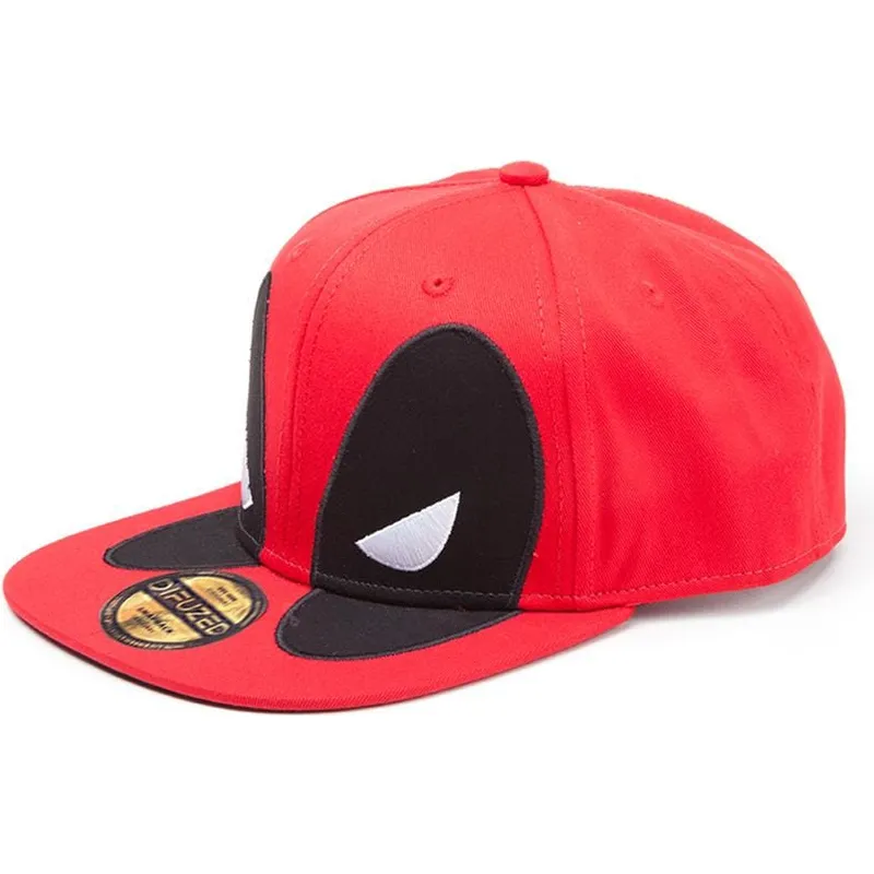 kepure-plokscia-raudona-snapback-big-face-difuzed
