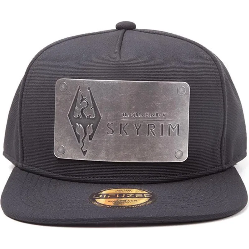 kepure-plokscia-juoda-snapback-dovahkiin-metal-plate-the-elder-scrolls-v-difuzed