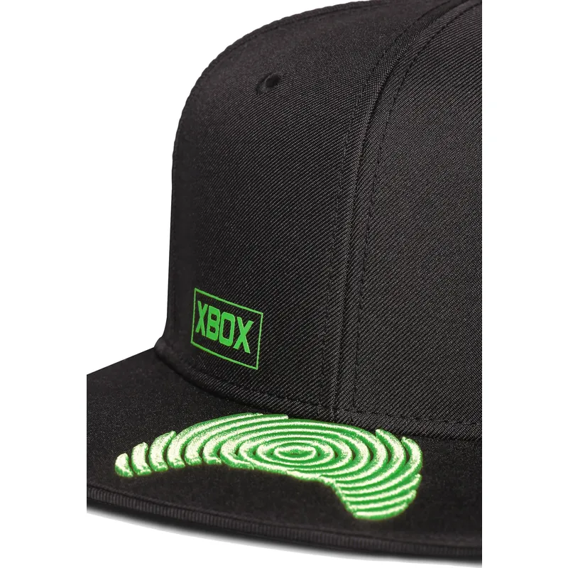 kepure-plokscia-juoda-snapback-visor-controller-microsoft-difuzed