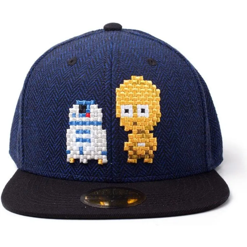 kepure-plokscia-tamsiai-melyna-snapback-pixel-difuzed