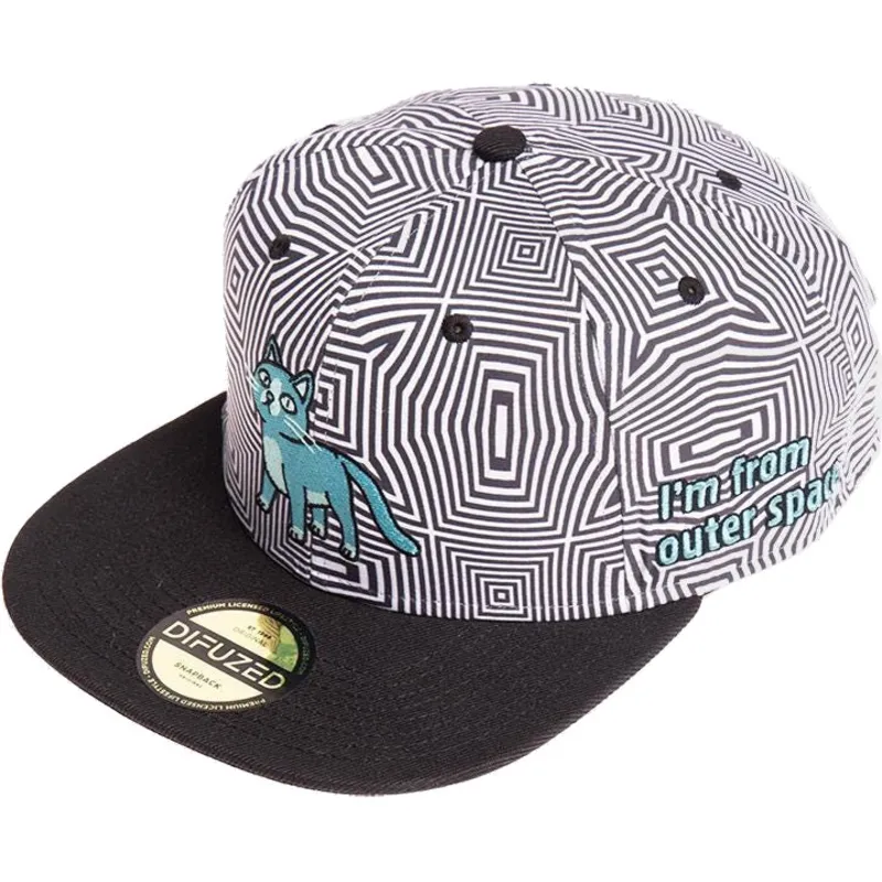 kepure-plokscia-balta-snapback-outer-space-difuzed
