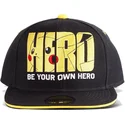 kepure-plokscia-juoda-snapback-be-your-own-hero-olympics-difuzed