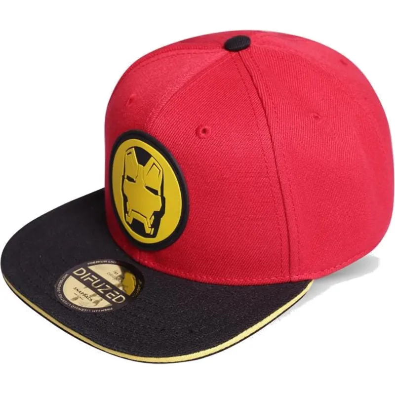 kepure-plokscia-raudona-snapback-vaikams-difuzed