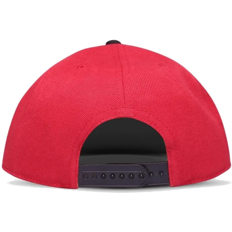 kepure-plokscia-raudona-snapback-vaikams-difuzed