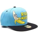kepure-plokscia-melyna-snapback-banana-difuzed