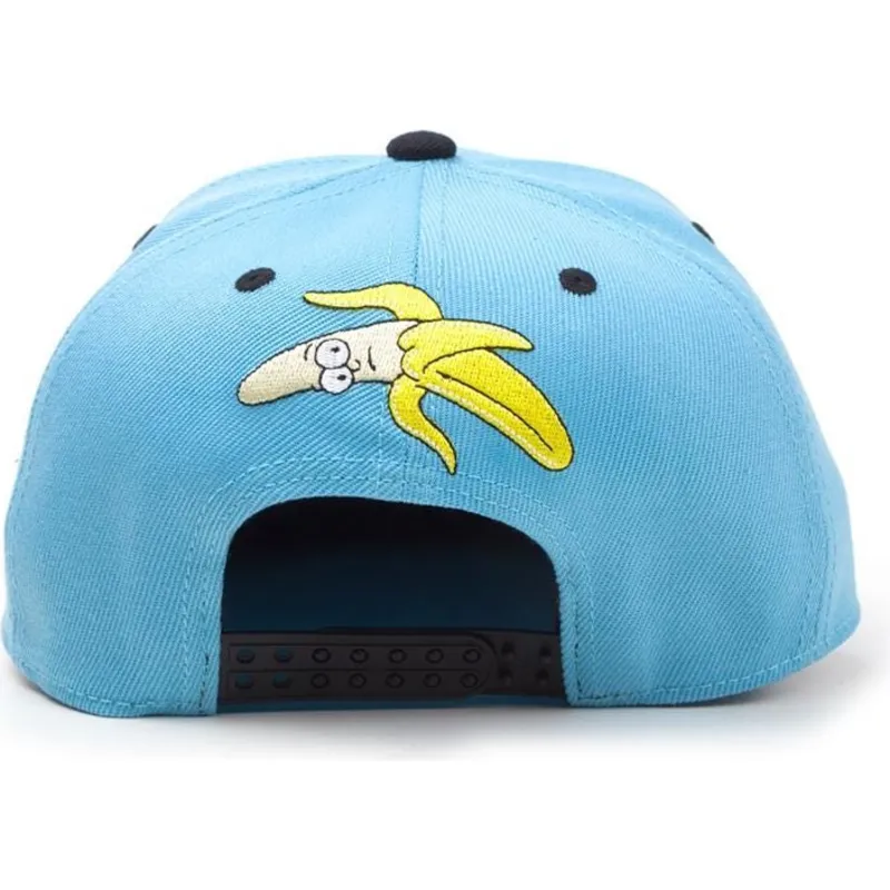 kepure-plokscia-melyna-snapback-banana-difuzed