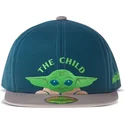 kepure-plokscia-melyna-snapback-vaikams-baby-yoda-the-child-the-mandalorian-difuzed