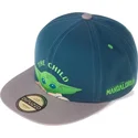 kepure-plokscia-melyna-snapback-vaikams-baby-yoda-the-child-the-mandalorian-difuzed