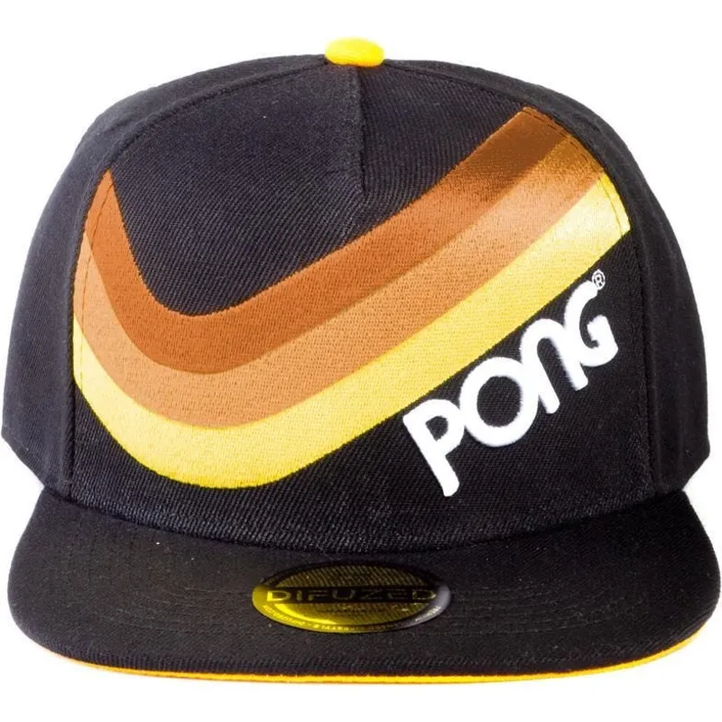 kepure-plokscia-juoda-snapback-retro-striped-difuzed