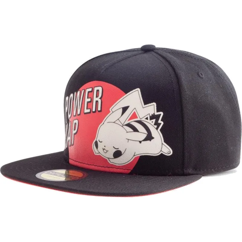 kepure-plokscia-juoda-snapback-power-nap-difuzed