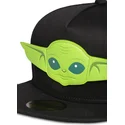 kepure-plokscia-juoda-snapback-vaikams-baby-yoda-the-mandalorian-difuzed