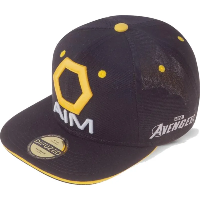 kepure-plokscia-juoda-snapback-aim-avengers-difuzed