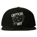 kepure-plokscia-juoda-snapback-critical-hit-dice-difuzed