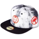 kepure-plokscia-balta-snapback-tye-dye-badge-difuzed