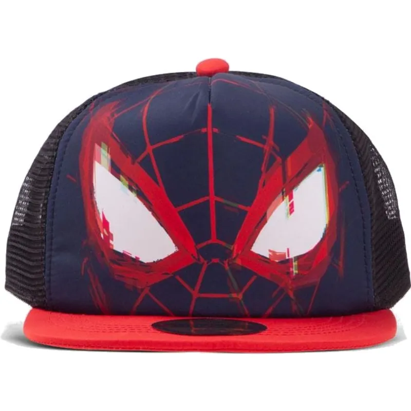 kepure-plokscia-melyna-snapback-vaikams-trucker-face-difuzed
